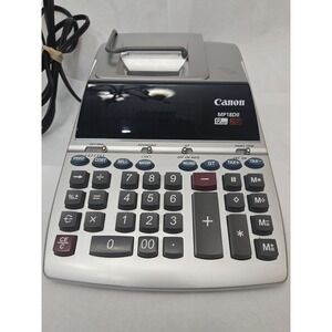 Canon MP18DII Desktop Printing Calculator 12 Digit 2 Color Print Silver Office